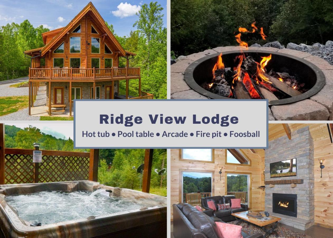 Ridge View Lodge Nature And Mountain View - Hot Tub - Firepit - Yard - Games Gatlinburg Exterior photo